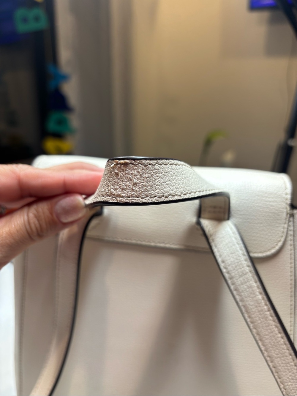 kate spade White Pebbled Leather Mini Backpack - Picture 4 of 4